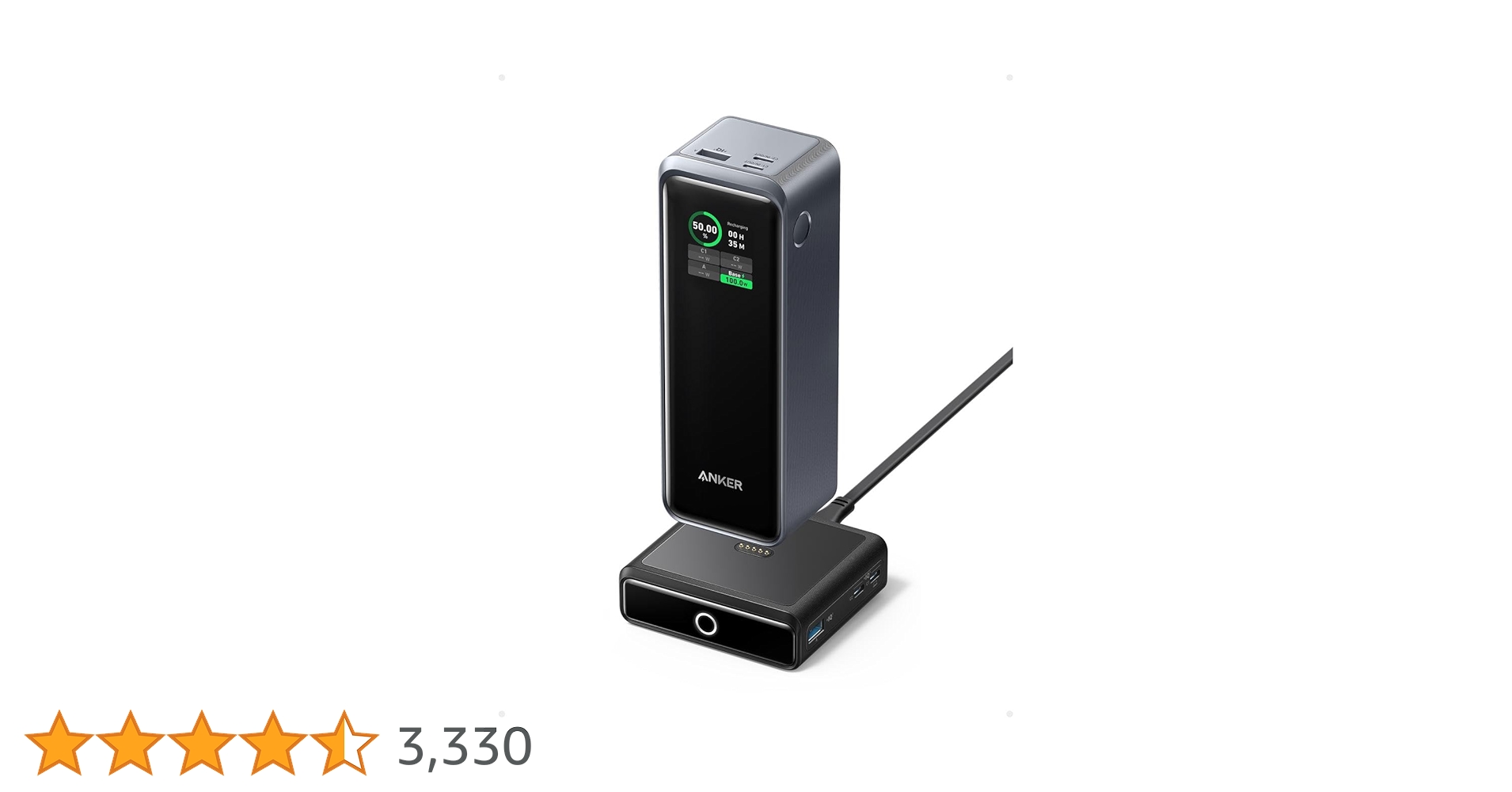 Anker Prime Power Bank (27650mAh, 250W)① Anker Prime - power bank - 250 Watt - 27650 mAh - 99.54 Wh